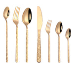 Load image into Gallery viewer, Lila Collection Embossed Textured Handles Cutlery

