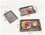 Load image into Gallery viewer, 3-piece Set Paulownia Wood Serving Tray Tea
