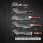 Load image into Gallery viewer, Seven-piece Damascus Kitchen Knife Set
