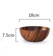 5pc Large Wooden Bowls set