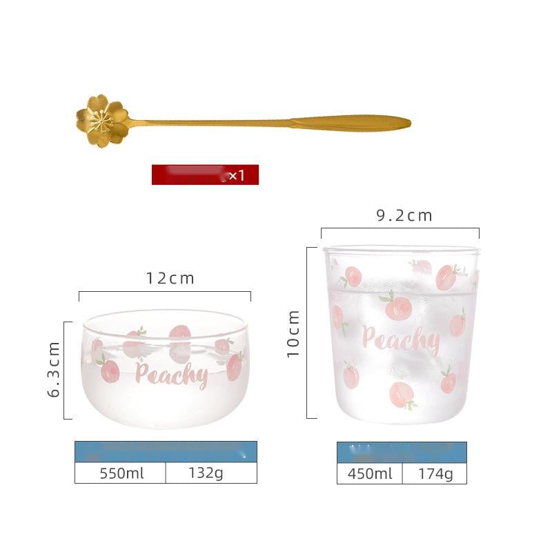 Just Peachy Glass Breakfast Set