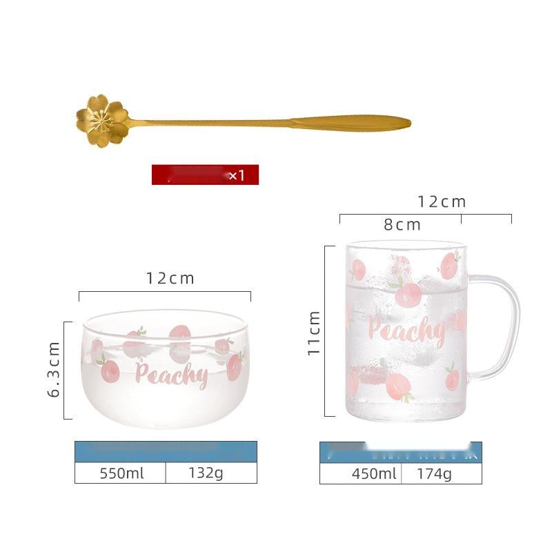 Just Peachy Glass Breakfast Set