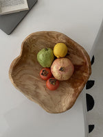 Load image into Gallery viewer, Large Natural Solid Wood Fruit Basin
