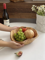 Load image into Gallery viewer, Large Natural Solid Wood Fruit Basin
