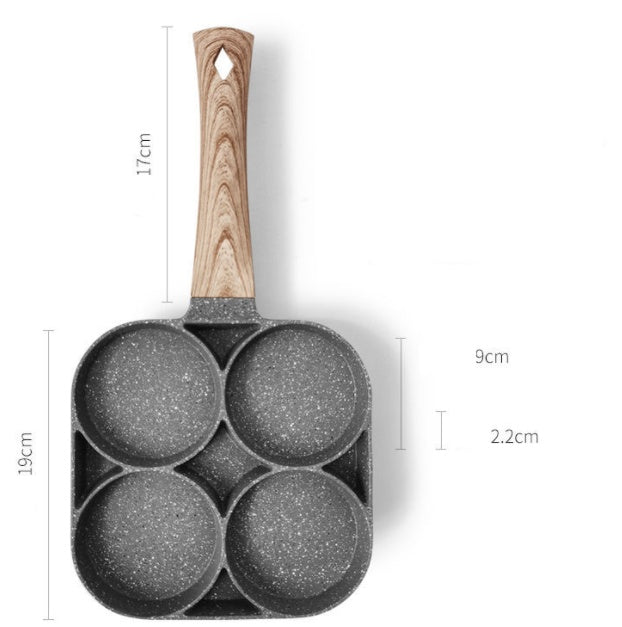 Household Basics: 4 Hole Non Stick Frying Pan