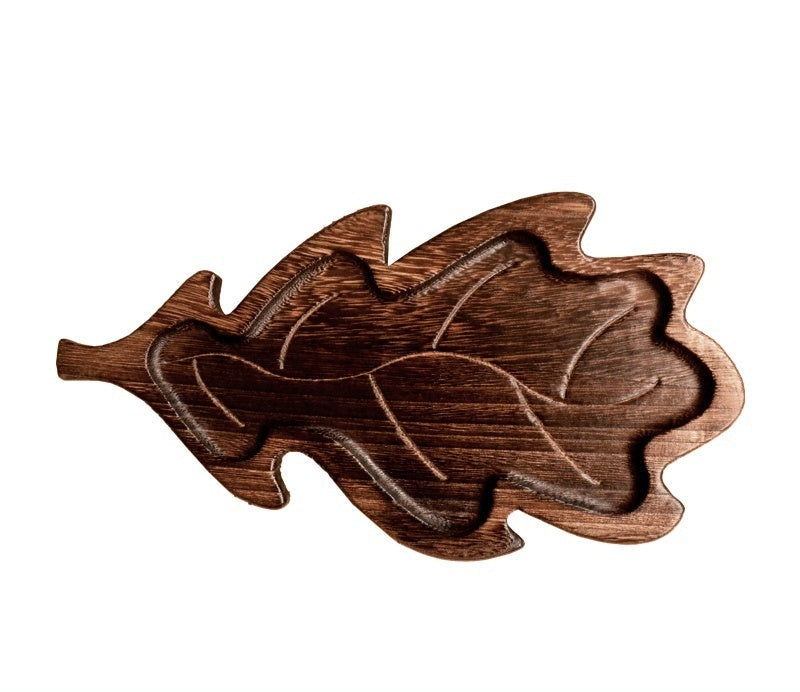 Leaf-shaped Wood Tea Trays