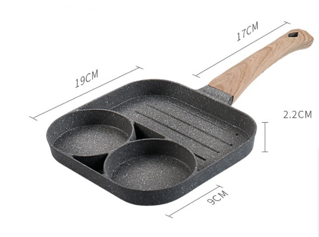 Household Basics: 4 Hole Non Stick Frying Pan