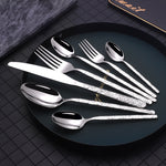 Load image into Gallery viewer, Lila Collection Embossed Textured Handles Cutlery
