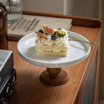 Load image into Gallery viewer, Vintage Style Wooden Handle Ceramic Dessert Plate

