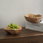Load image into Gallery viewer, Large Natural Solid Wood Fruit Basin
