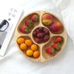 Load image into Gallery viewer, Circular Wood Sectioned Serving Plate

