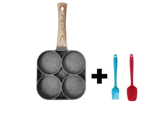 Household Basics: 4 Hole Non Stick Frying Pan