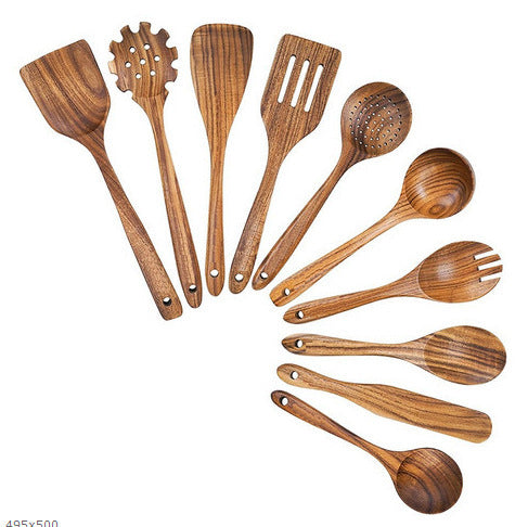 Household Basics: Wooden Kitchenware 10pcs