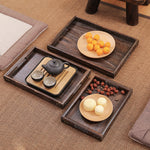 Load image into Gallery viewer, 3-piece Set Paulownia Wood Serving Tray Tea
