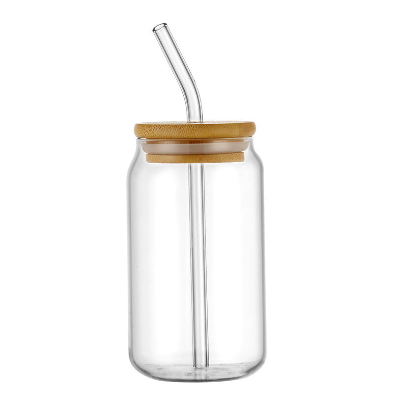 Jar Shaped Glass Cups With Lids