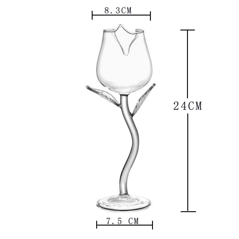 Rose Shaped Wine Glass