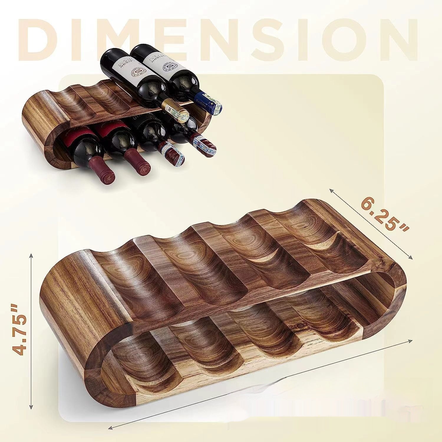 Wooden Double-layer Wine Rack