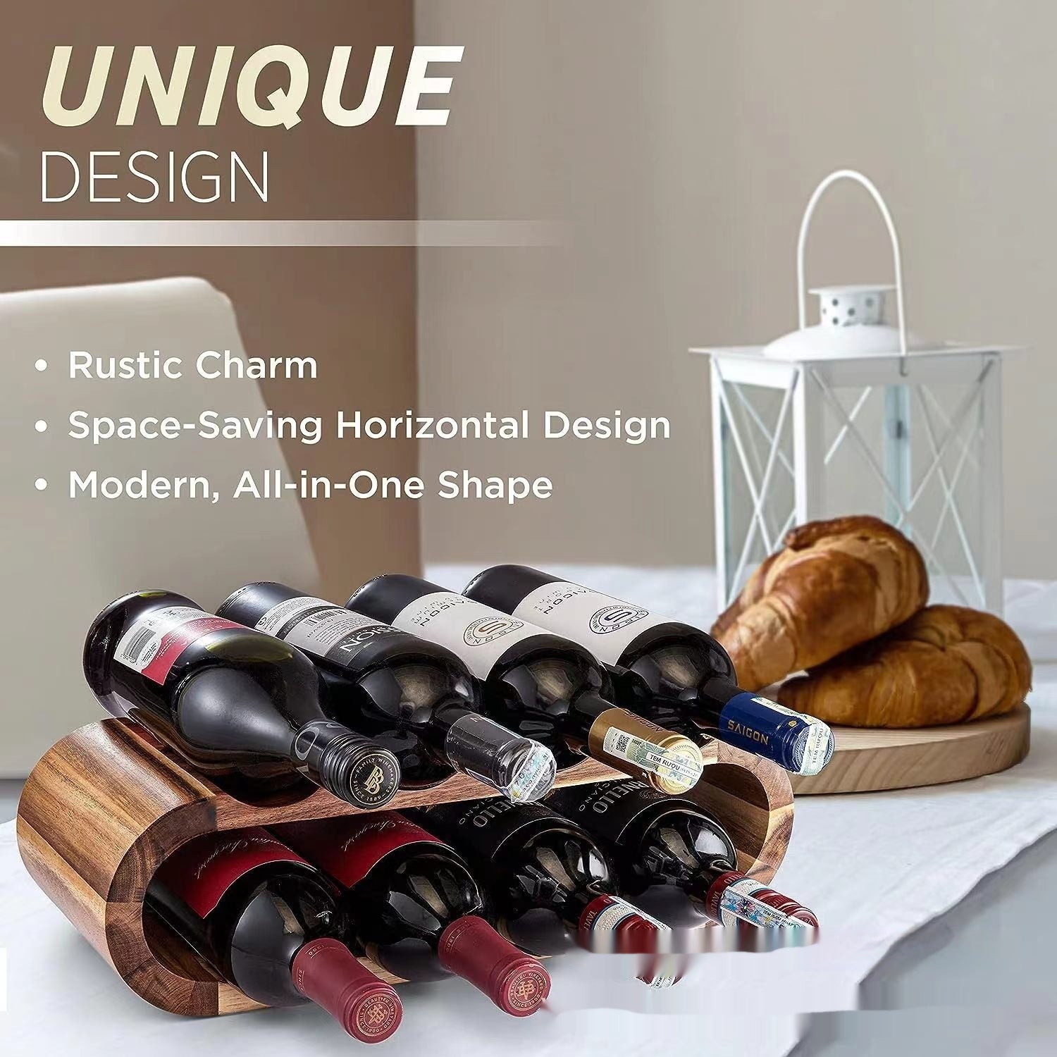 Wooden Double-layer Wine Rack