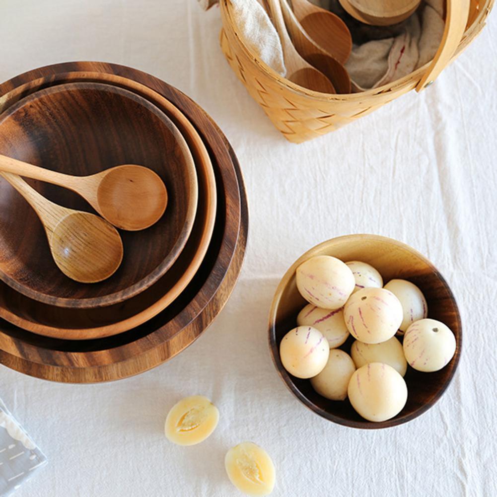5pc Large Wooden Bowls set