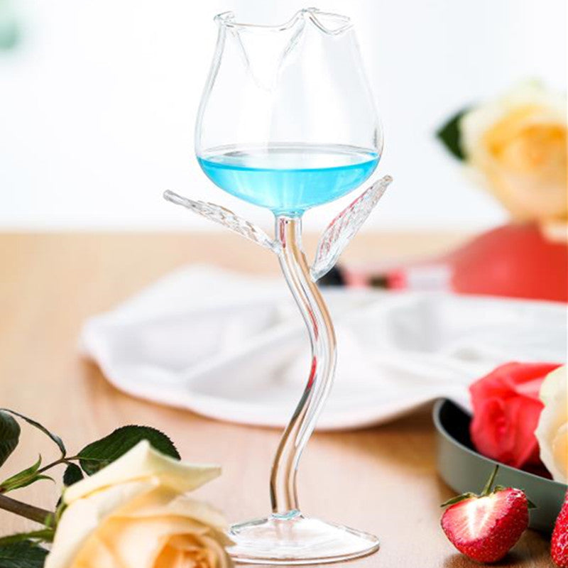 Rose Shaped Wine Glass