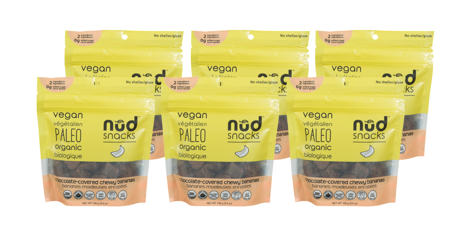 🍁NudFud: Chocolate Covered Bananas - 6 Pack