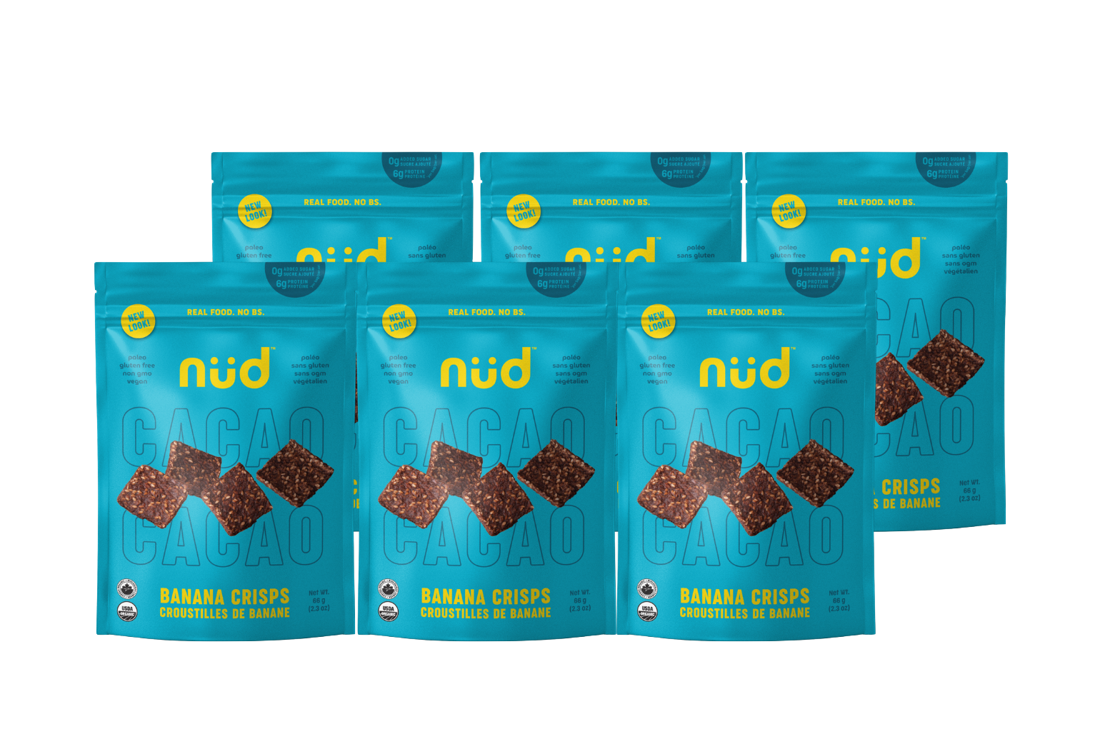 🍁NudFud: Cacao Banana Crisps - 6 Pack