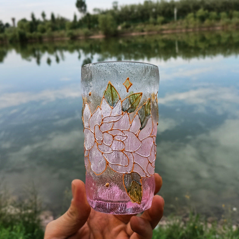 ❀ Blossom Collection   Gold-painted Heat Resistant Glass Cup